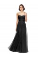Long Tulle Bridesmaid Dress with Sweetheart Neckline and Belt Brisbane