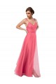 Flowy A-Line Tulle Bridesmaid Dress with Double Straps and V-Neck Brisbane
