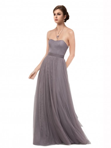 Strapless Tulle Bridesmaid Dress with Waistband Brisbane