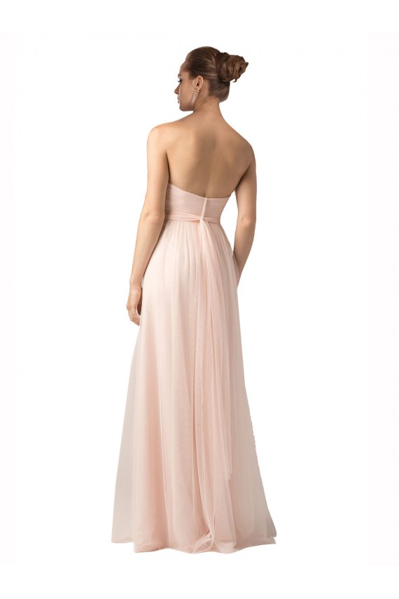 Sweetheart A-Line Tulle Bridesmaid Dress with Shirred Bodice Brisbane