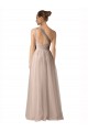 Illusion One Shoulder Tulle Bridesmaid Dress with Shirred Bodice Brisbane