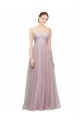Sweetheart Neckline Long Tulle Bridesmaid Dress with Lace Bodice Brisbane
