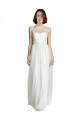 High Neckline Long Tulle Bridesmaid Dress with Illusion Front Brisbane