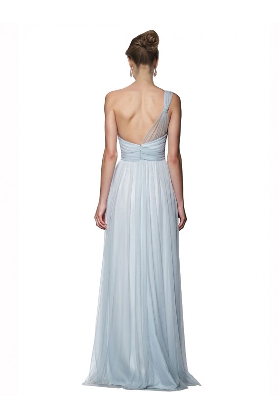 One Shoulder Illusion Tulle Bridesmaid Dress with Knot Detail Brisbane