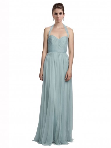 Halter Ruched Sweetheart Neckline Tulle Bridesmaid Dress Brisbane