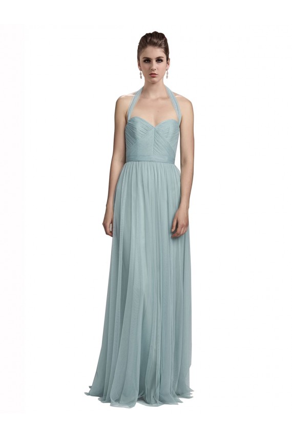 Halter Ruched Sweetheart Neckline Tulle Bridesmaid Dress Brisbane