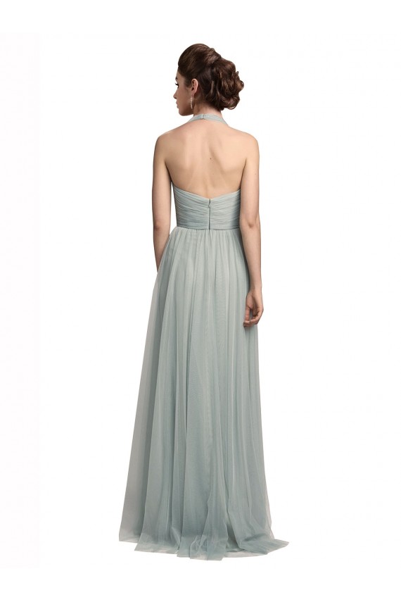 Halter Ruched Sweetheart Neckline Tulle Bridesmaid Dress Brisbane