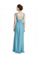Floor Length Inverted V-Neck Tulle Bridesmaids Dress Brisbane