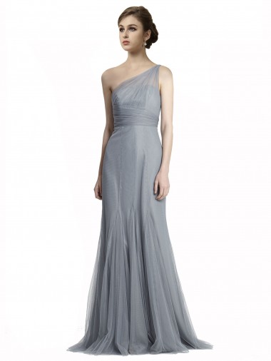 One Shoulder Tulle Fit and Flare Bridesmaid Dress Brisbane