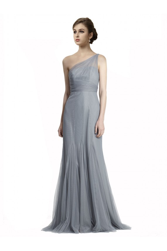 One Shoulder Tulle Fit and Flare Bridesmaid Dress Brisbane