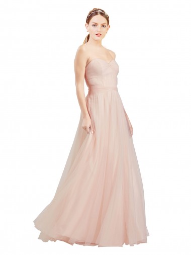 Floor Length Sweetheart Tulle Bridesmaid Dress with Open Back Brisbane