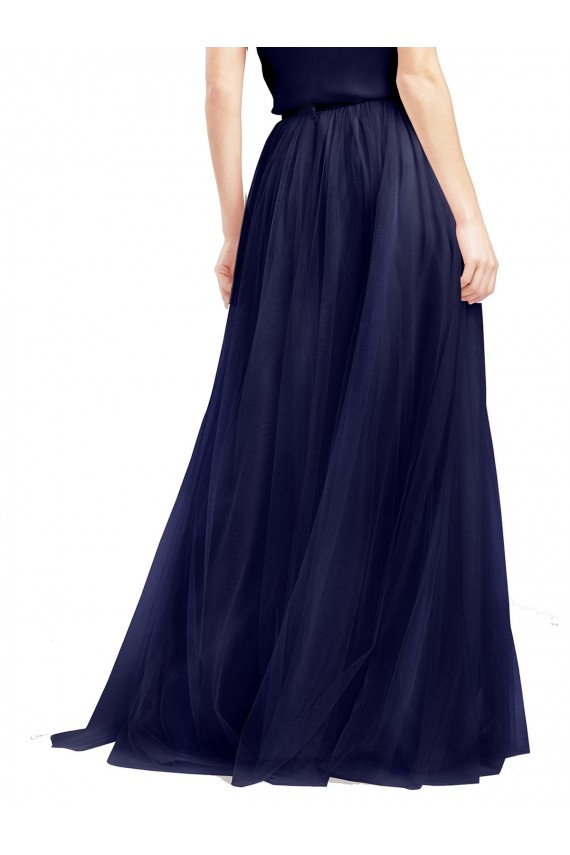 Long A-Line High Neck Halter Tulle Bridesmaid Dress Brisbane