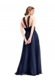Floor Length Long Halter Pleated Tulle Bridesmaid Dress Brisbane