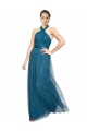 High Neck Halter Pleated A-Line Tulle Bridesmaid Dress Brisbane