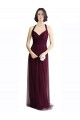 Long Tulle Bridesmaid Dress with Criss-Cross Bodice and Self Straps Brisbane