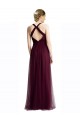 Long Tulle Bridesmaid Dress with Criss-Cross Bodice and Self Straps Brisbane