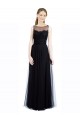Full Length Tulle Bridesmaid Dress with Lace Bodice and Soft Tulle Illusion Top Brisbane