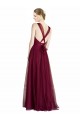 Long Sweetheart Tulle Bridesmaid Dress with Straps and Criss Cross Back Brisbane