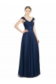 Ruched Sweetheart Long A-Line Tulle Bridesmaid Dress with Wide Straps and Tie Back Brisbane