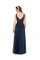 V-Neck Soft and Simple Tulle Bridesmaid Dress Brisbane