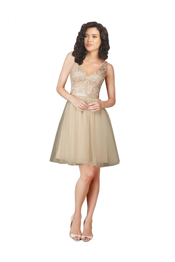 Tulle Bridesmaid Dress with Embroidery and Beading Brisbane