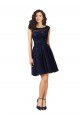 Short Bateau Neck Tulle Cocktail Bridesmaid Dress with Lace Bodice Brisbane