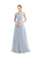 Halter Neckline Slim A-Line Tulle Bridesmaid Dress Brisbane
