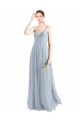 Spaghetti Straps V-Neck Slim A-Line Tulle Bridesmaid Dress Brisbane