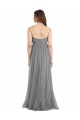 Shirred Strapless Bodice Long Tulle Bridesmaid Dress with Sweetheart Neckline Brisbane