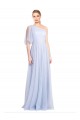 Flutter Sleeves One Shoulder Long Tulle Bridesmaid Dress Brisbane