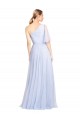 Flutter Sleeves One Shoulder Long Tulle Bridesmaid Dress Brisbane