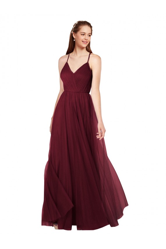 Beach-inspired Sweetheart Tulle Long Bridesmaid Dress Brisbane
