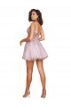 Sleeveless V-Neckline Short Cocktail Dress with Embellished Lace Appliques Brisbane