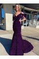 Cold Shoulder Sleeveless Long Court Train Velvet Sequin Prom Dress Brisbane