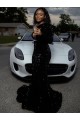 One Shoulder Long Sleeves Long Sweep Train Velvet Sequin Prom Dress Brisbane