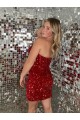Sweetheart Sleeveless Short Velvet Sequin Homecoming Dress / Prom Dress Brisbane