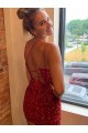 V-Neck Sleeveless Short Velvet Sequins Homecoming Dress / Prom Dress Brisbane