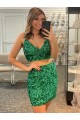 V-Neck Sleeveless Short Velvet Sequin Prom Cocktail Dress Brisbane