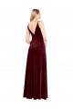 Faux Surplice Neckline Slim A-Line Long Velvet Bridesmaid Dress / Prom Dress Brisbane