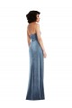 Strapless Formal Velvet Maxi Bridesmaid Dress / Prom Dress with Draped Skirt Brisbane
