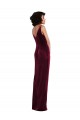 Draped Skirt Faux Wrap Velvet Maxi Bridesmaid Dress / Prom Dress Brisbane