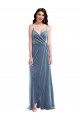 Velvet Wrap Maxi Bridesmaid Dress / Prom Dress with Pockets Brisbane