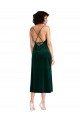 Midi Length Cowl Neck Formal Velvet Short Cocktail Slip Bridesmaid Dress / Prom Dress Brisbane