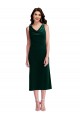 Cowl Neck Velvet Midi Cocktail Length Bridesmaid Dress / Prom Dress Brisbane