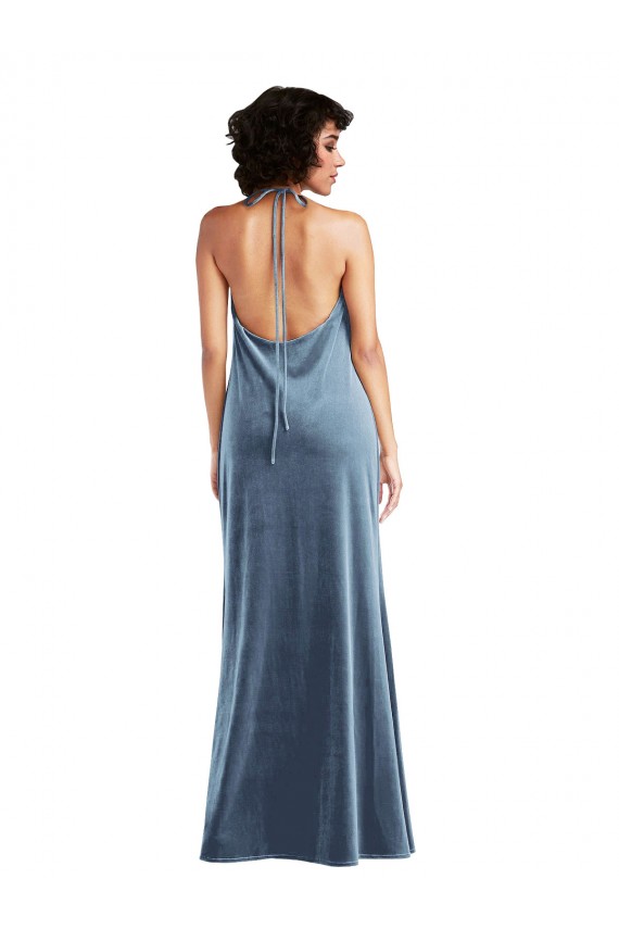 Cowl Neck Velvet Maxi Slip Prom Dress Brisbane