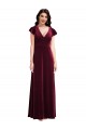 Flutter Sleeve Velvet Maxi Bridesmaid Dress / Prom Dress with Pockets Brisbane