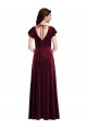 Flutter Sleeve Velvet Maxi Bridesmaid Dress / Prom Dress with Pockets Brisbane