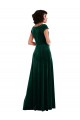 Cowl Neck Cap Sleeve Velvet Maxi Bridesmaid Dress / Prom Dress with Pockets Brisbane