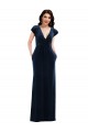 Flutter Sleeve Wrap Bodice Formal Velvet Maxi Bridesmaid Dress / Prom Dress with Pockets Brisbane