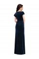 Flutter Sleeve Wrap Bodice Formal Velvet Maxi Bridesmaid Dress / Prom Dress with Pockets Brisbane